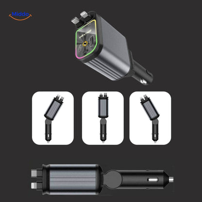 AutoCharge™ 120W | 4-in-1 Oplader, Super-Snel, RGB Sterrenhemel!
