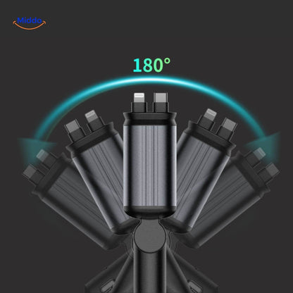 AutoCharge™ 120W | 4-in-1 Oplader, Super-Snel, RGB Sterrenhemel!