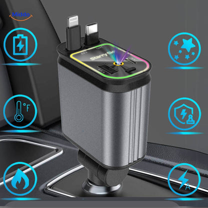 AutoCharge™ 120W | 4-in-1 Oplader, Super-Snel, RGB Sterrenhemel!