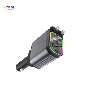 AutoCharge™ 120W | 4-in-1 Oplader, Super-Snel, RGB Sterrenhemel!