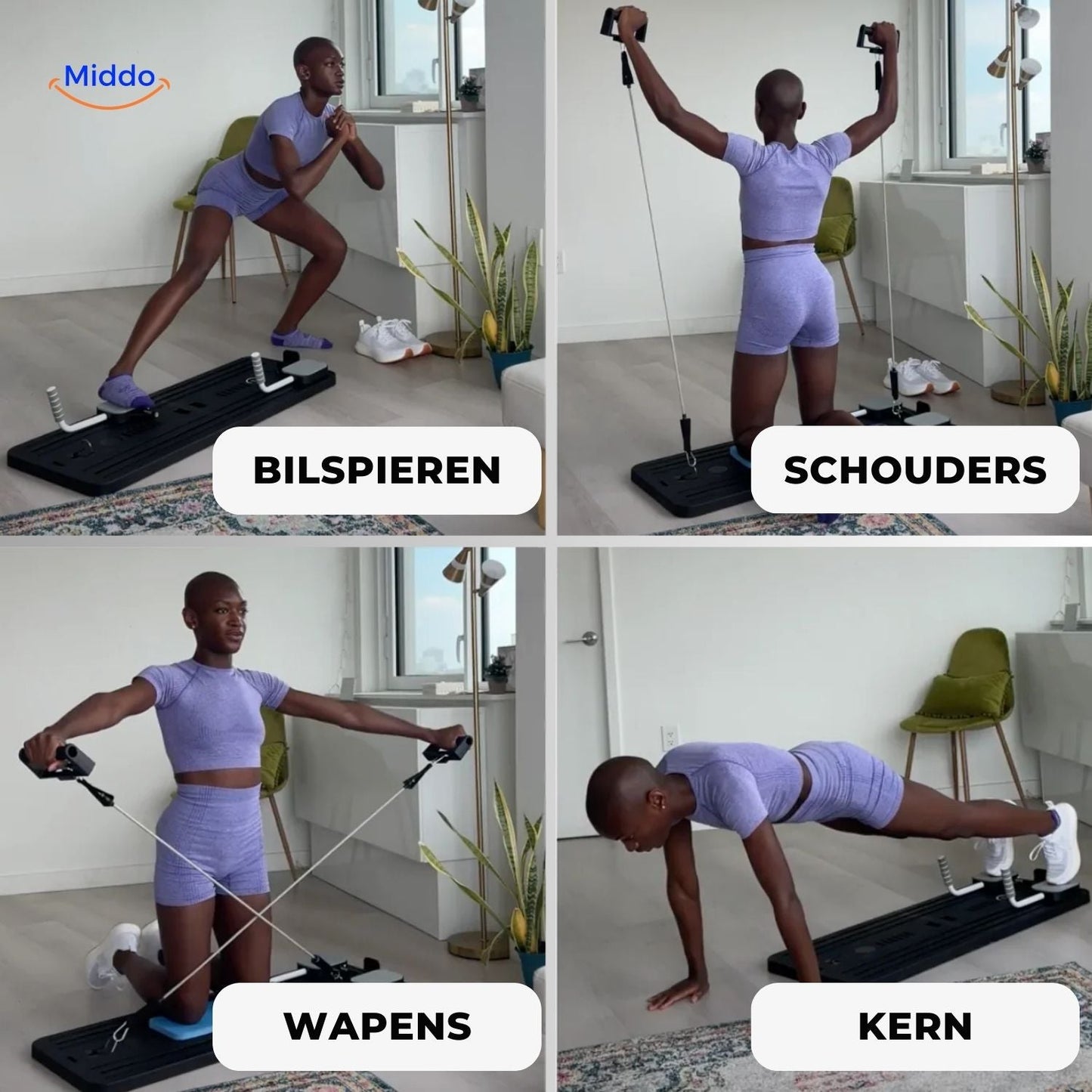 CoreFlex™ Pro Fitnessbord | Multifunctionele Total Body Thuis Fitnessapparatuur