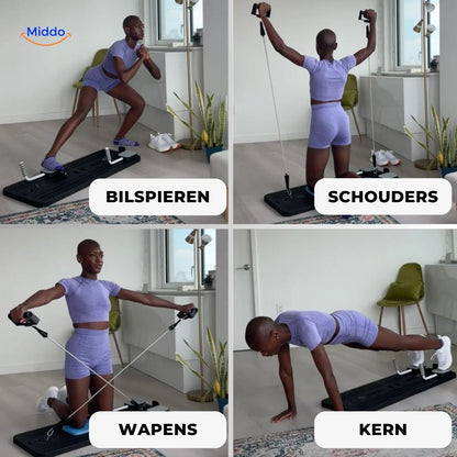 CoreFlex™ Pro Fitnessbord | Multifunctionele Total Body Thuis Fitnessapparatuur