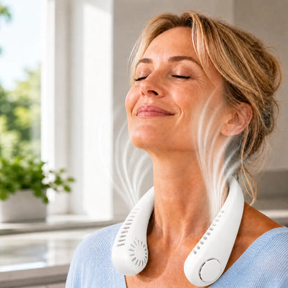 NekFan™ - Draagbare Oplaadbare Nekventilator voor Directe Verkoeling!