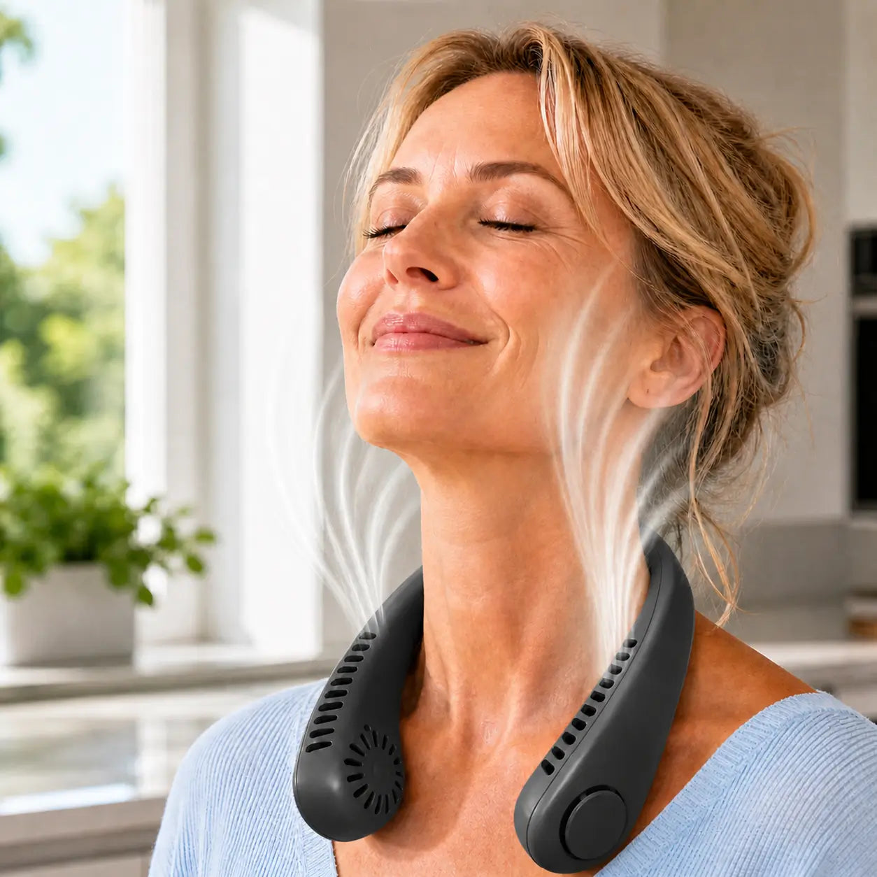 NekFan™ - Draagbare Oplaadbare Nekventilator voor Directe Verkoeling!