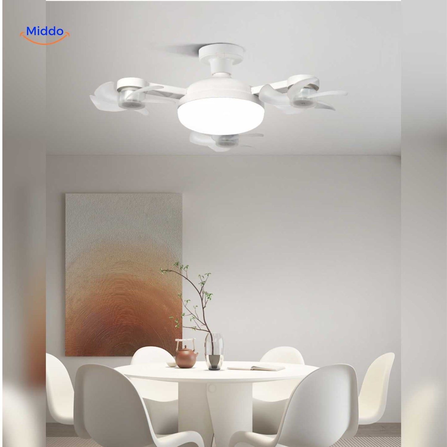 AeroGlow™ Ventilatorlamp | LED, E27 Fitting & Stijlvol Plafonddesign