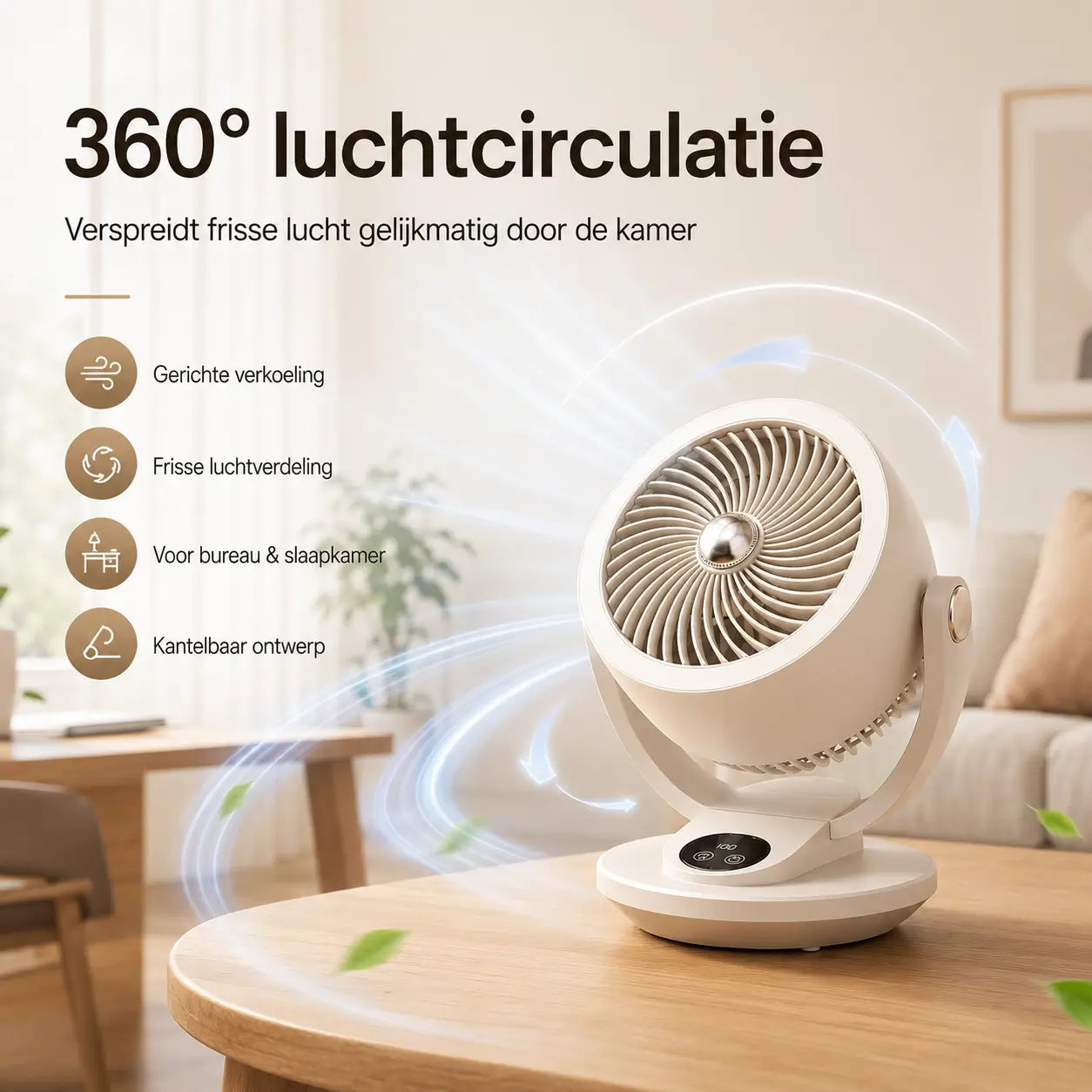 Airstream™ Ventilator | Stil, Krachtige Wind & Circulatie