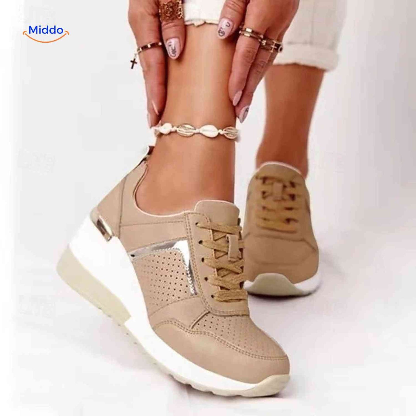 Stridez™ Sneakers | Verhoogde zool, Ademend mesh en Comfort pasvorm