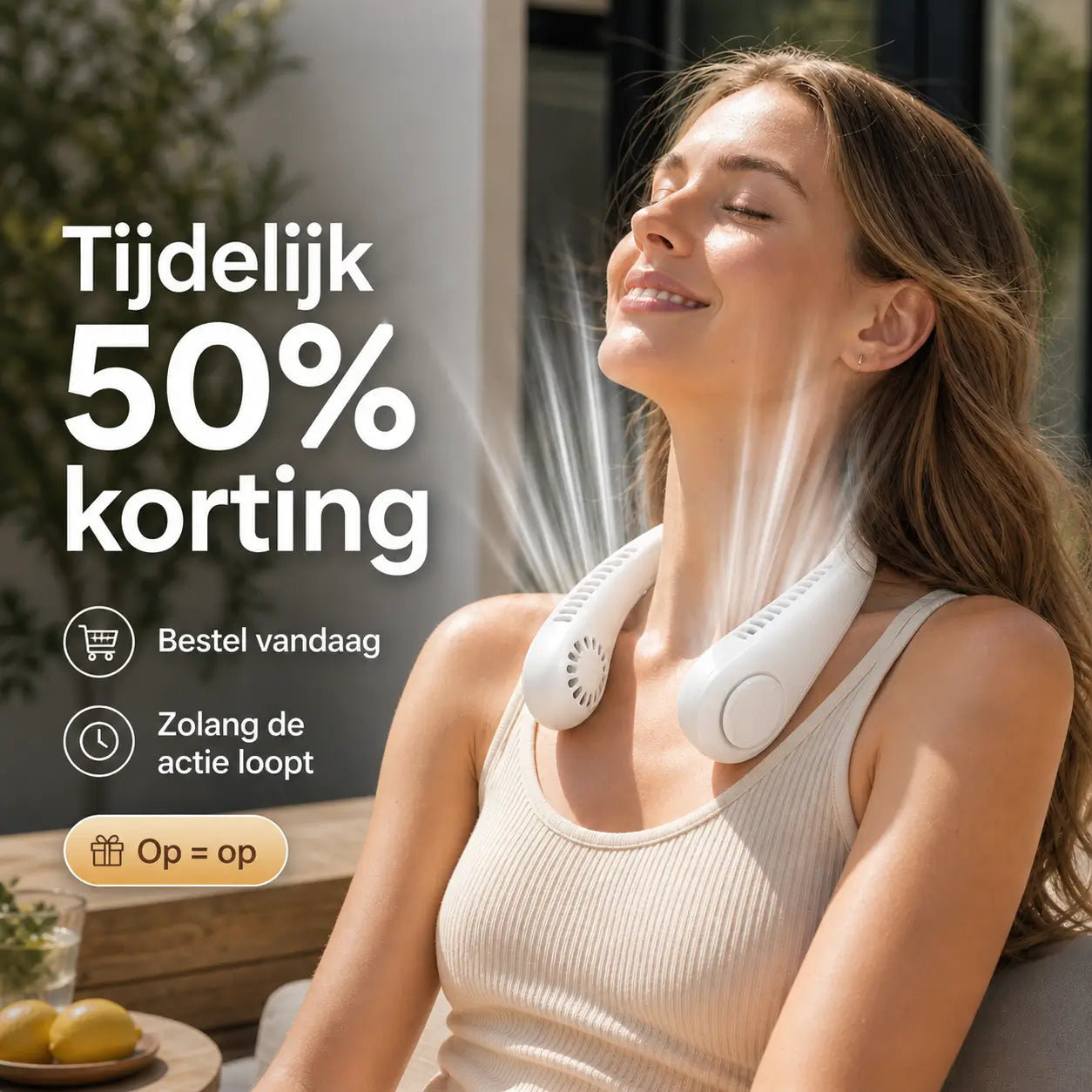 NekFan™ - Draagbare Oplaadbare Nekventilator voor Directe Verkoeling!