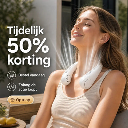 NekFan™ - Draagbare Oplaadbare Nekventilator voor Directe Verkoeling!