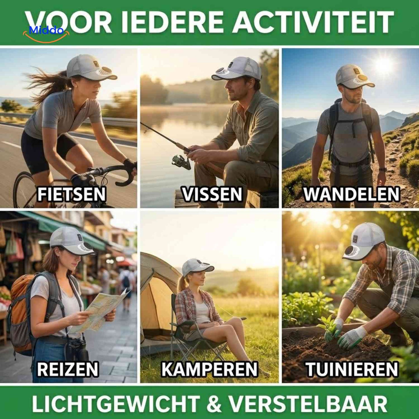 Solarix™ Pet | Verkoelende zonnehoed, UV-bescherming en oplaadbaar